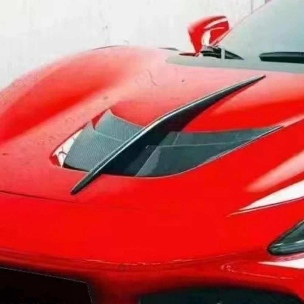 Engine Hood Vent Decorative air Kit for  F8 Upgrade PK Style Dry Carbon Fiber Engine Hood Vent Body Kit